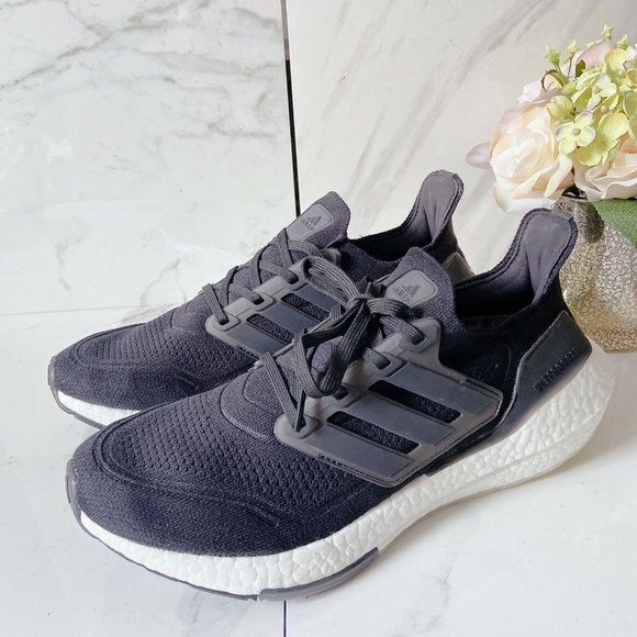 Adidas UltraBoost 21 Womens Sneaker Running Shoe Black Cloud White FY0402 US 11 - Picture 3 of 11